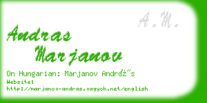 andras marjanov business card